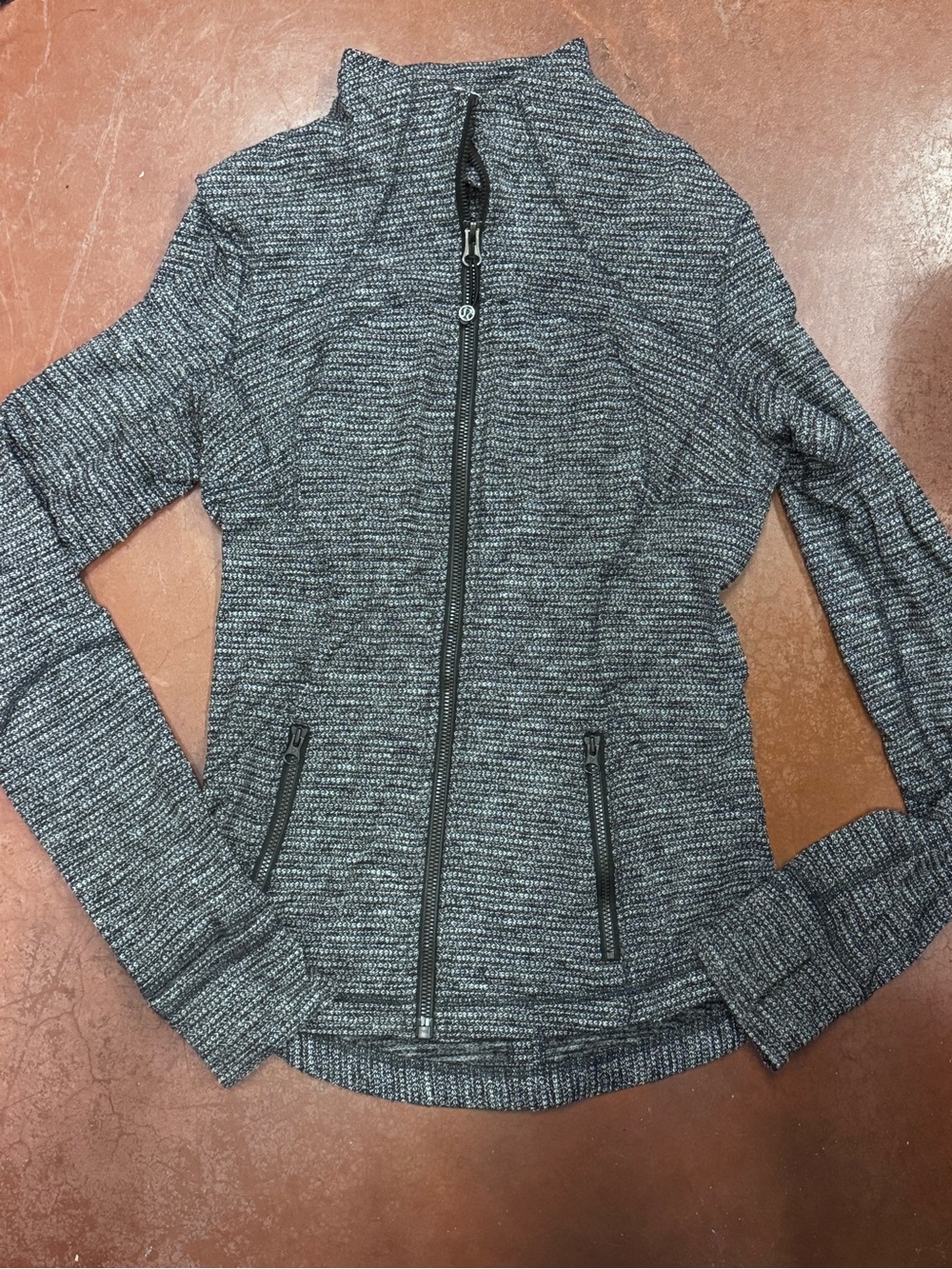 lululemon athletica Heathered Gray Full-Zip Bomber Jacket